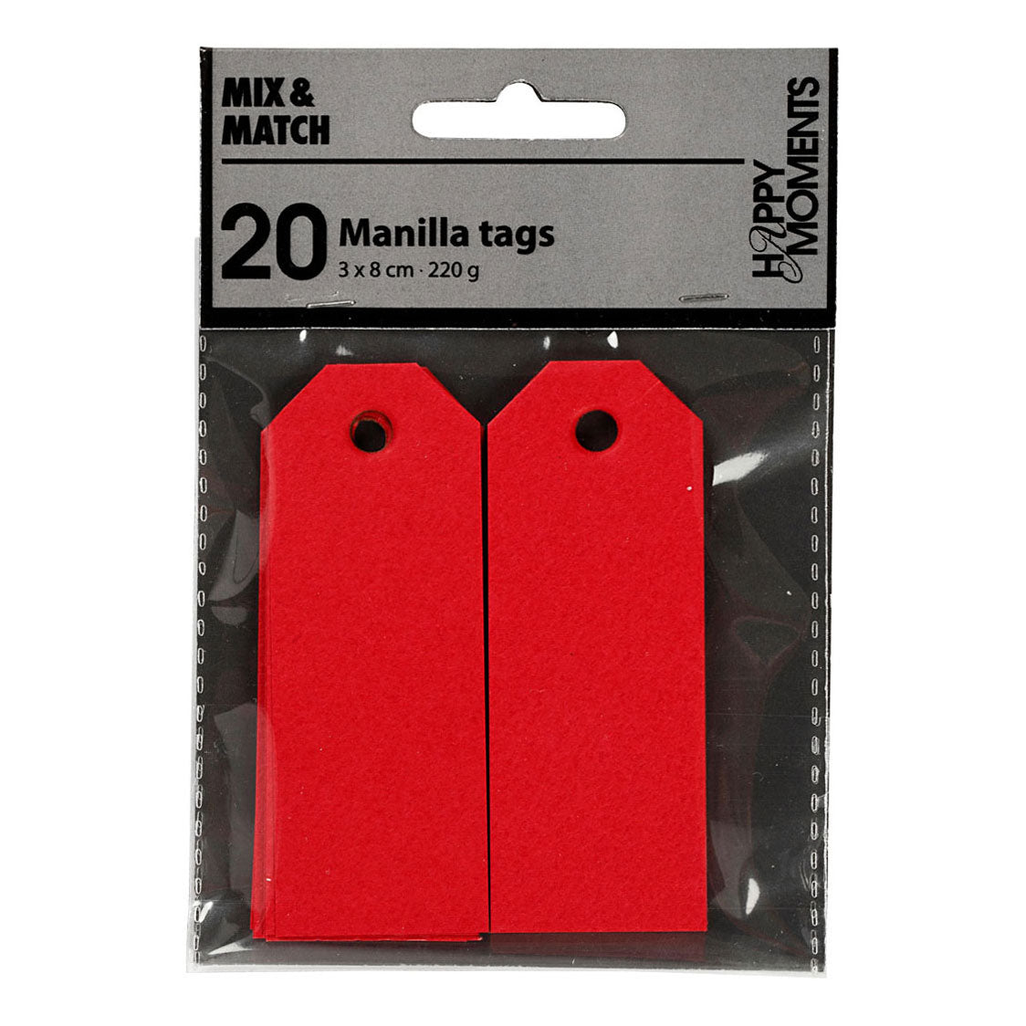 Creativ Company Manilla Labels Red, 20st.