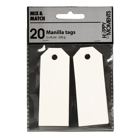 Creativ company manilla labels off-white, 20st.