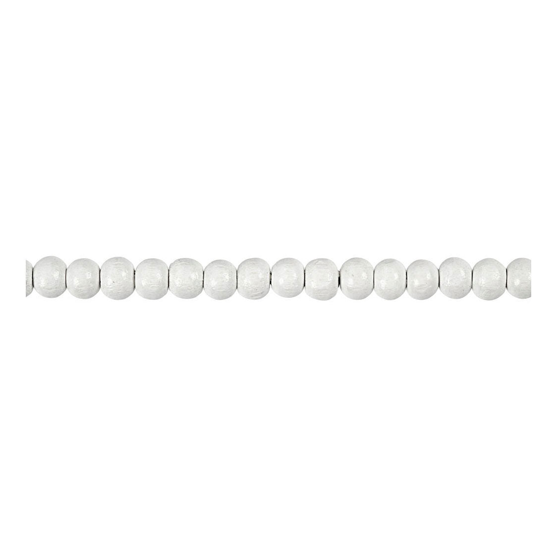 Creative Company Wooden Beads White, 150st.