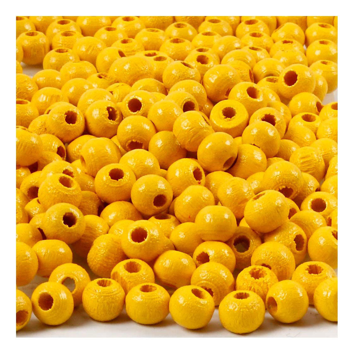 Creative Company Wooden Beads Yellow, 150st.