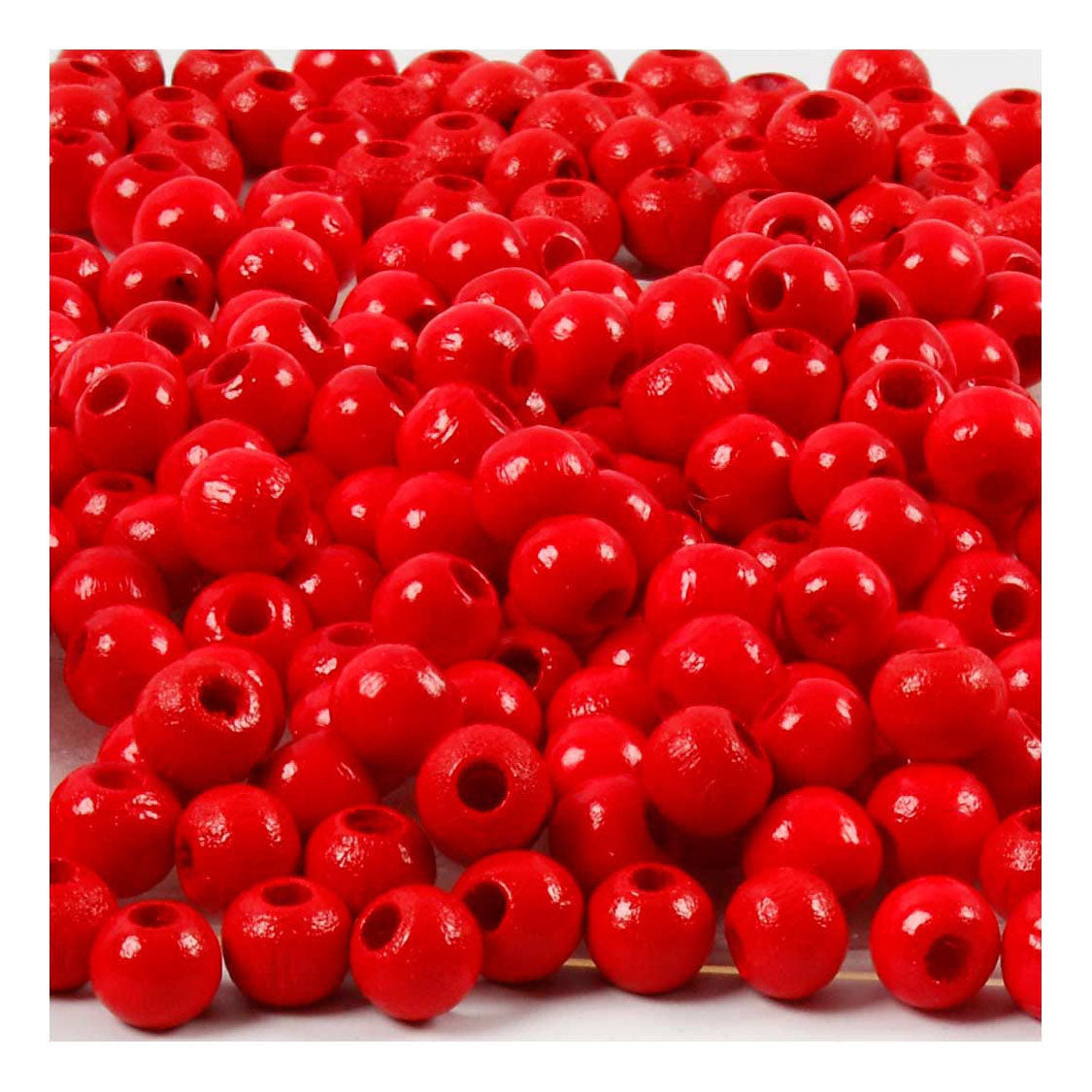 Creative Company Wooden Beads Red, 150st.