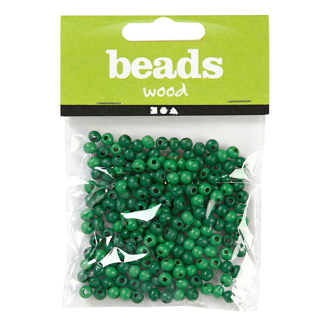 Creativ Company Wooden Beads Green, 150st.