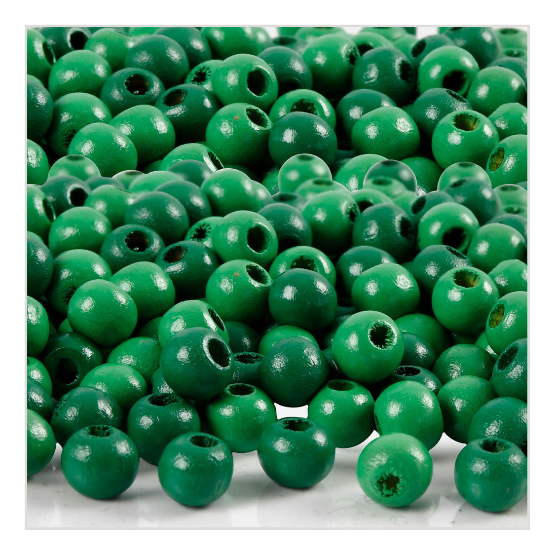 Creativ Company Wooden Beads Green, 150st.