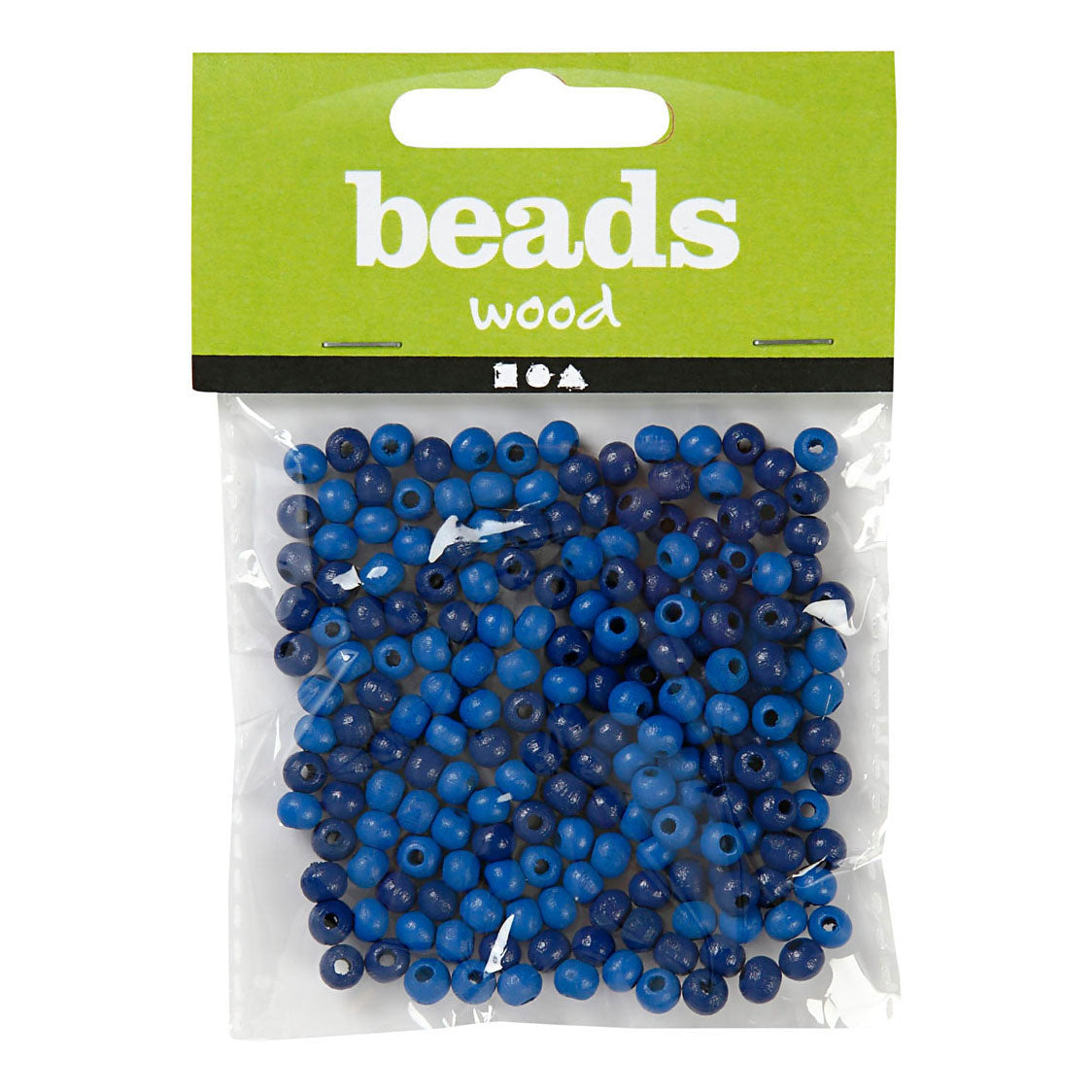 Creative Company Wooden Beads Blue, 150st.