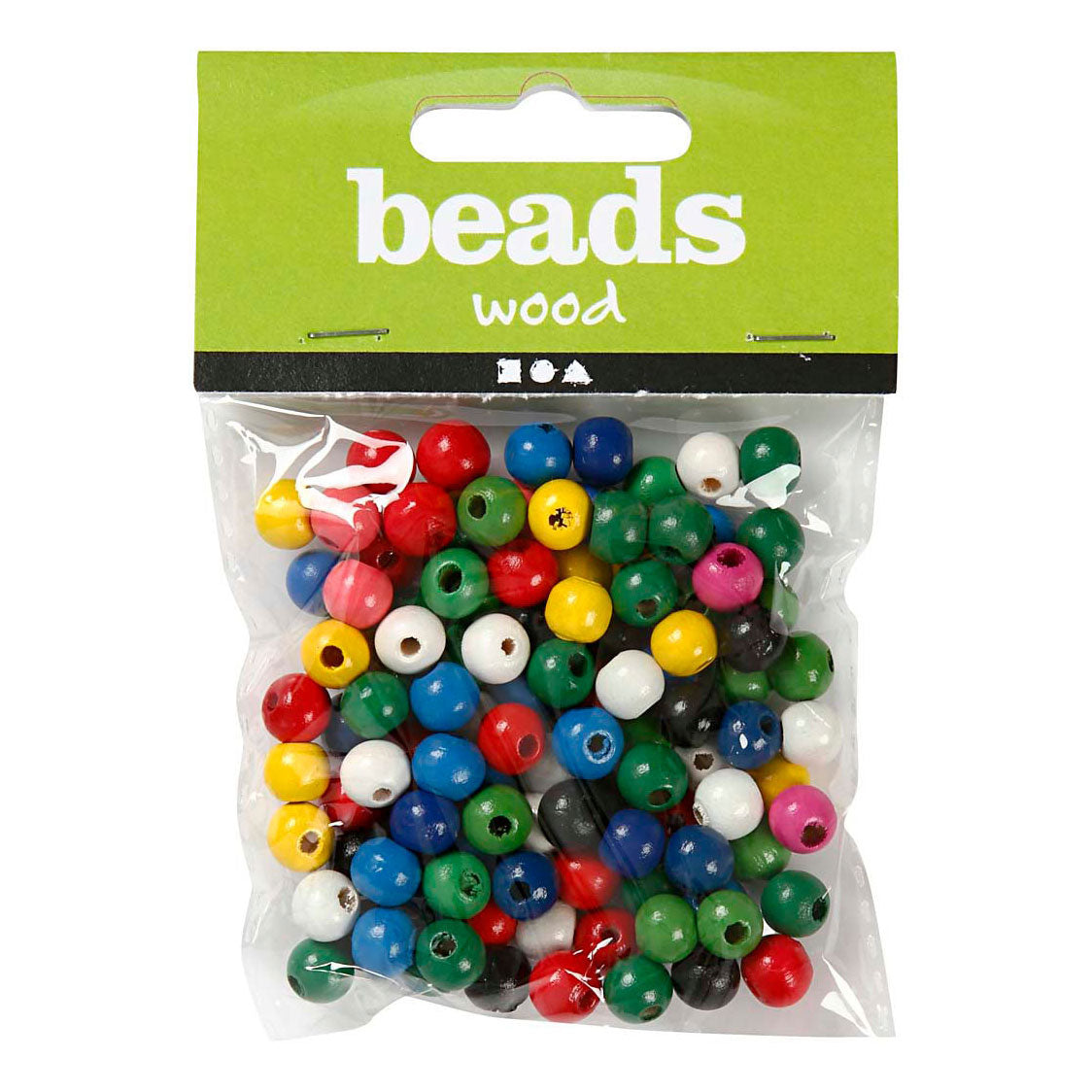 Creative Company Wooden Beads Colours, 150st.