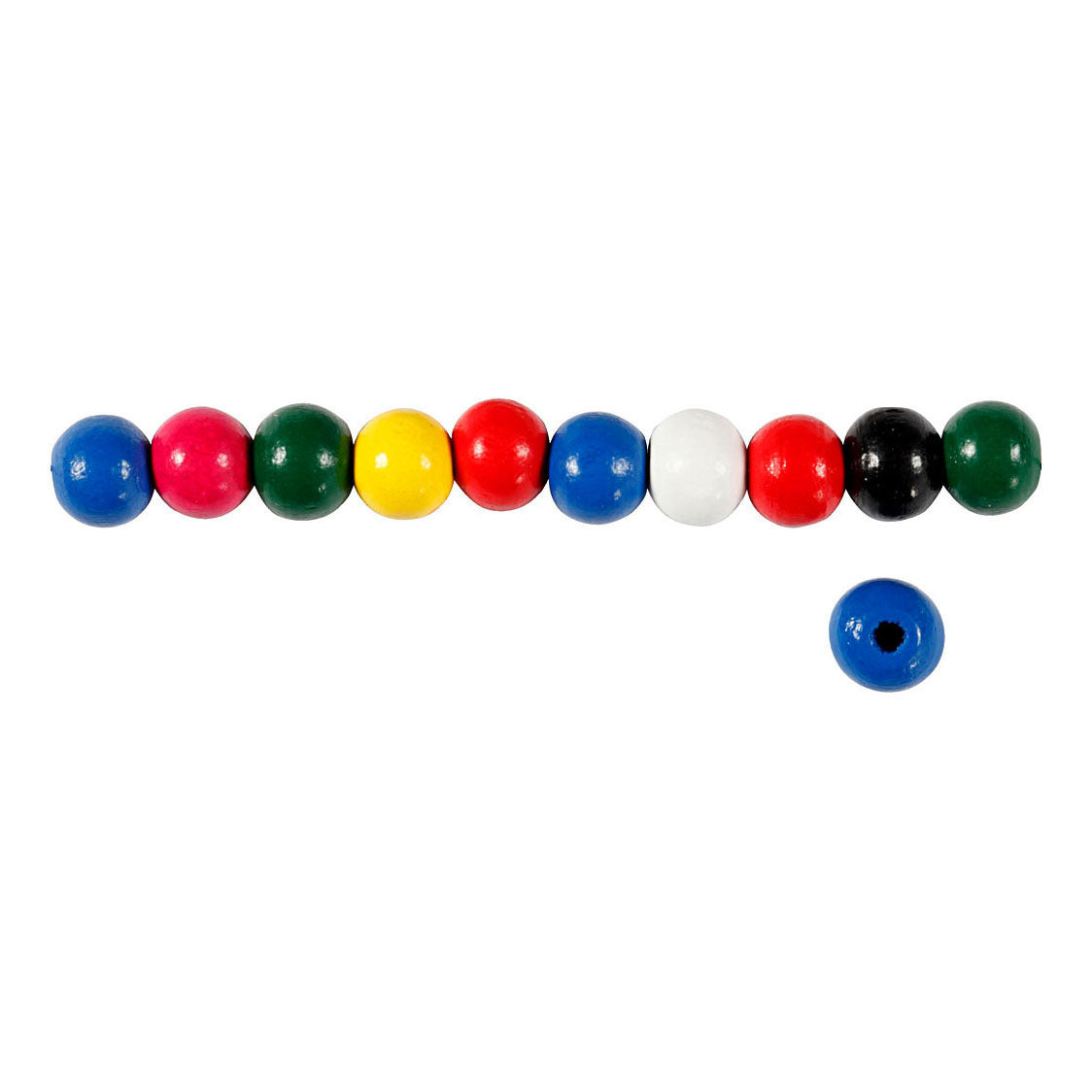 Creative Company Wooden Beads Colours, 150st.