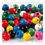 Creative Company Wooden Beads Colours, 150st.