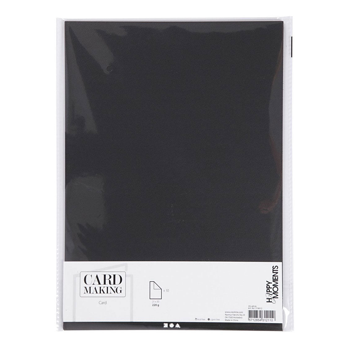 Creative Company Cardboard Black A4 220G, 10st.