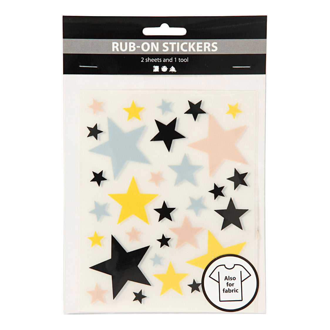 Creativ Company Rub-on Stickers Stars, 2 hojas