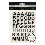 Creativ company rub-on stickers letters en cijfers zwart, 2 vellen