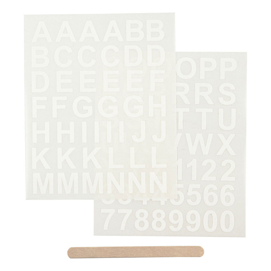 Creativ Company Froth-on Stickers Letters and Numbers White, 2 Fellings