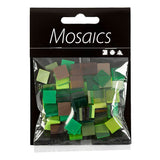 Creativ Company Mini Mosaic Green Glitter 10x10mm, 25 gramov