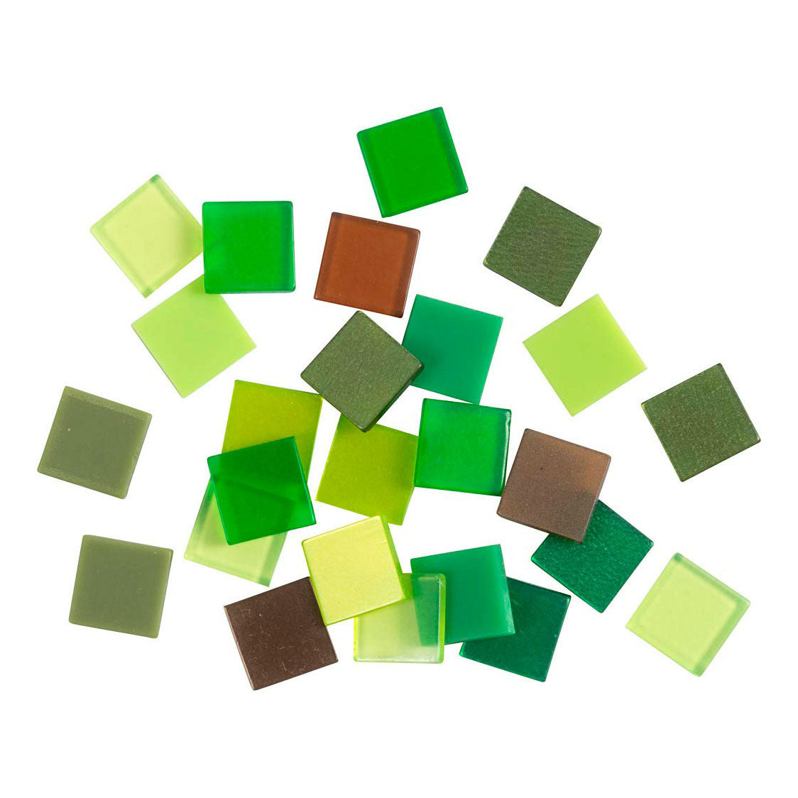 Creativ Company Mini Mosaic Green Glitter 10x10mm, 25 gramov