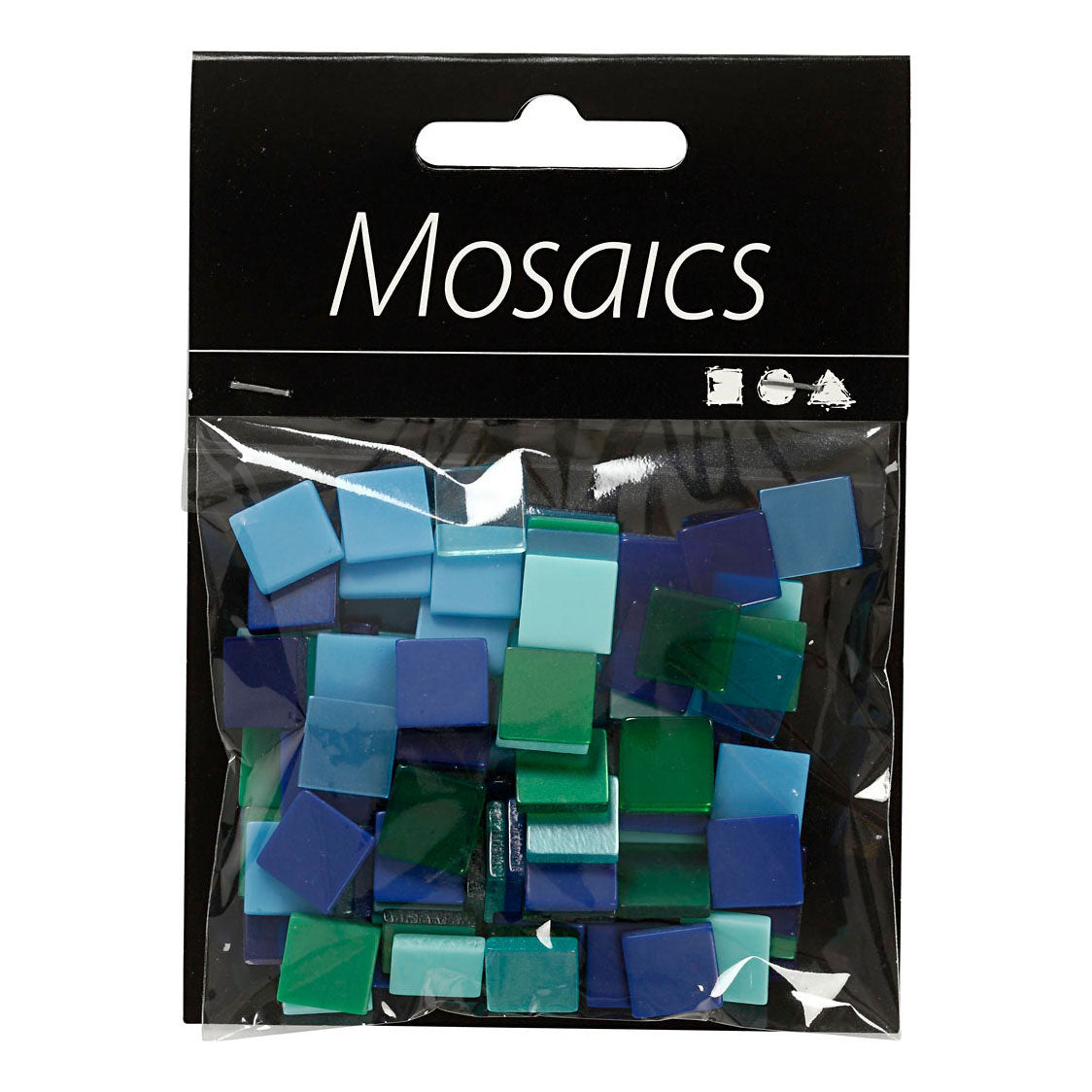 Creativ Company Mini Mosaic Blue Green 10x10mm, 25 gramov