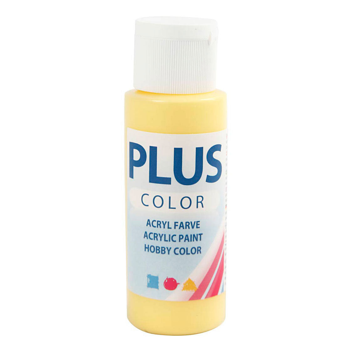 Creativ Company pluss farge akrylmaling primerose gul, 60 ml