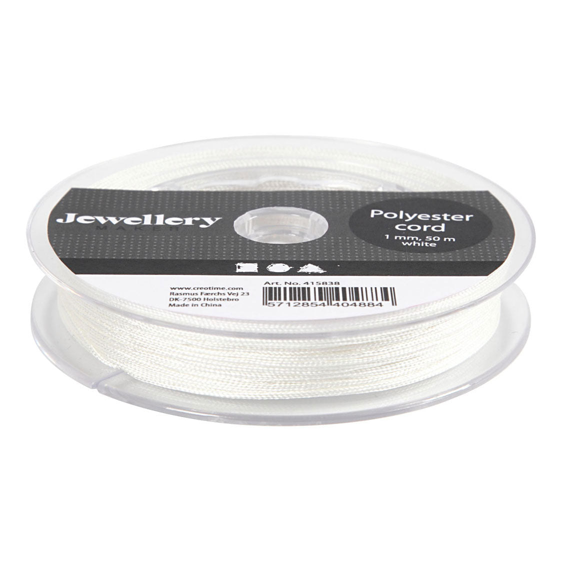 Creativ Company Polyester Cord White, 50m