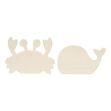 Creativ Company Wooden Marine Animals Krab og Whale, 2ST.