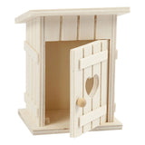 Creativ Company Woode Mini Toalett House, 6.5x6.5x8cm