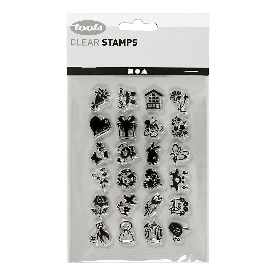 Creativ Company Silicone Stamps Små söta hälsningar, 1 ark