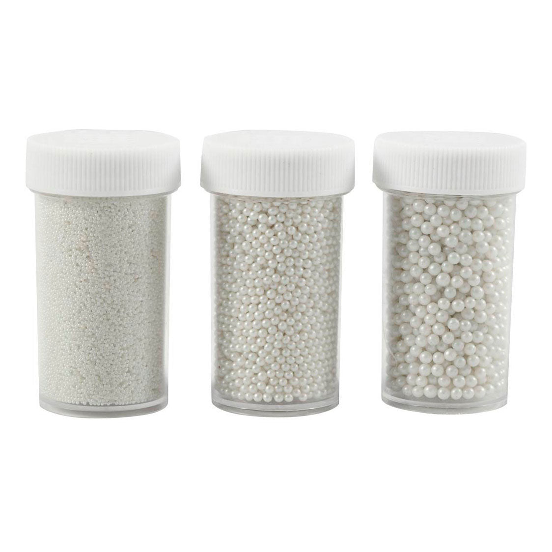 Creativ Company Mini Stone Divers of Glass Pearl Powling, 3x45 gramos