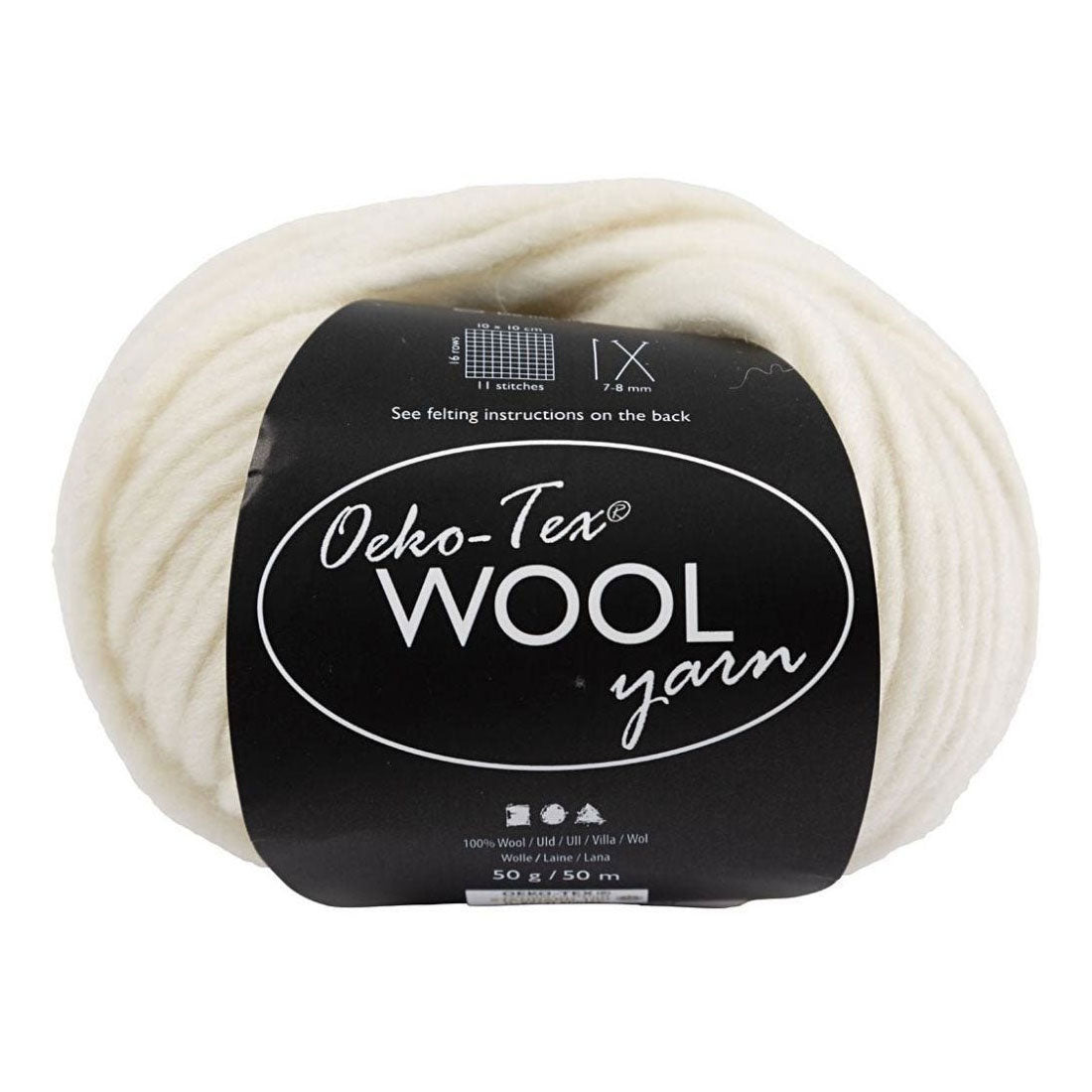 Creativ Company Wol Yarn off-white, 50m