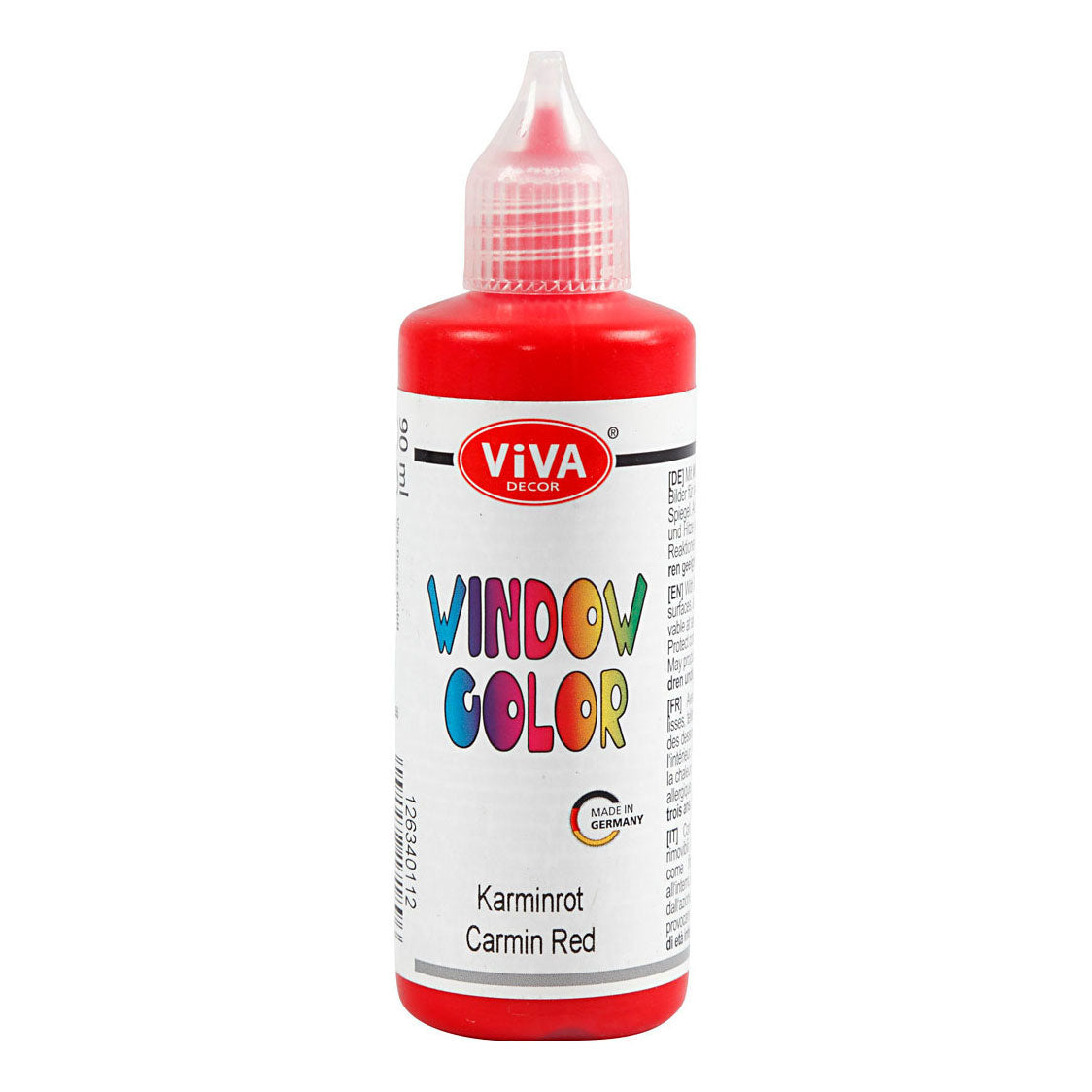 Creativ company window color sticker en glasverf - karmijnrood, 90ml