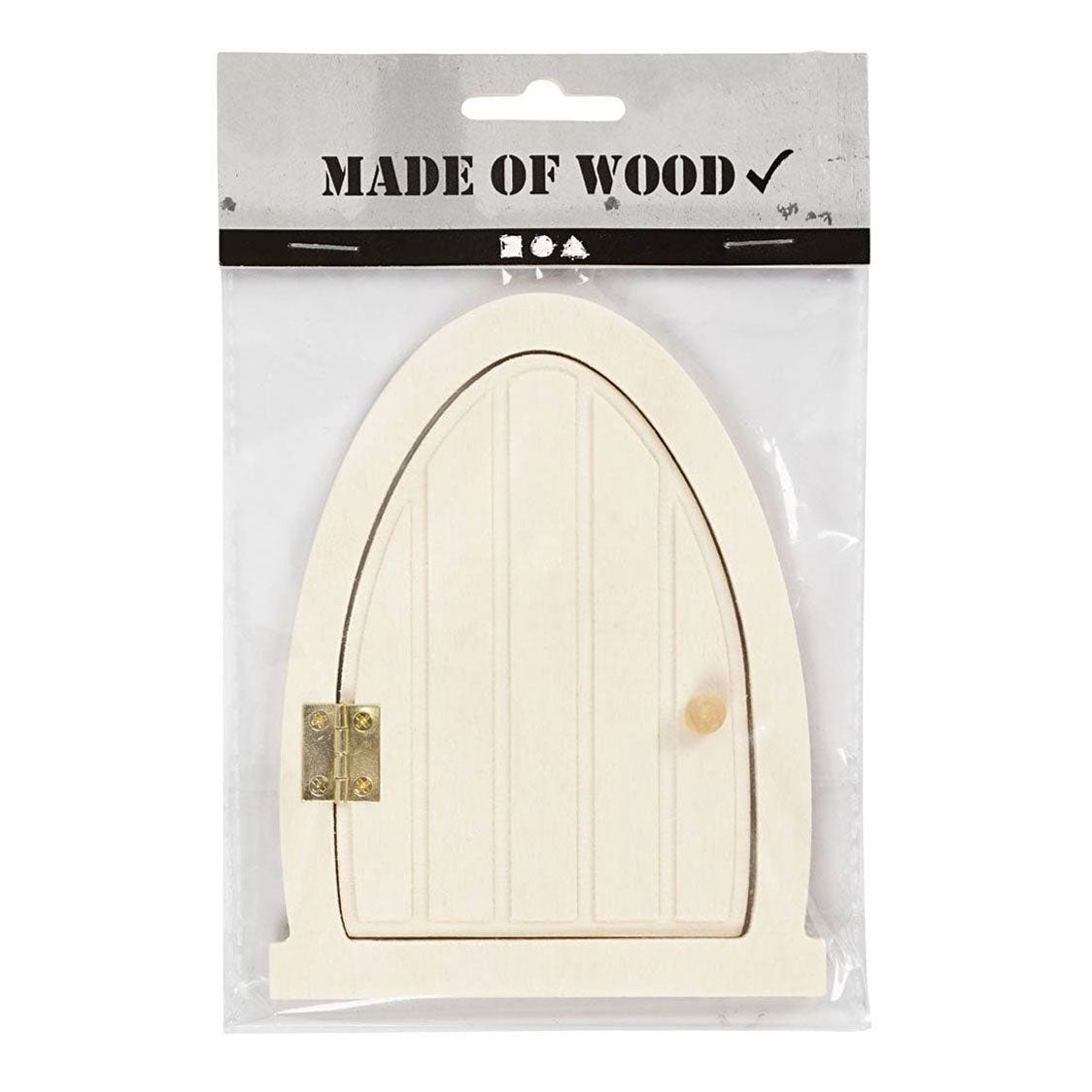 Creativ Company Wooden Miniature Door z zawiasami, 13x10 cm