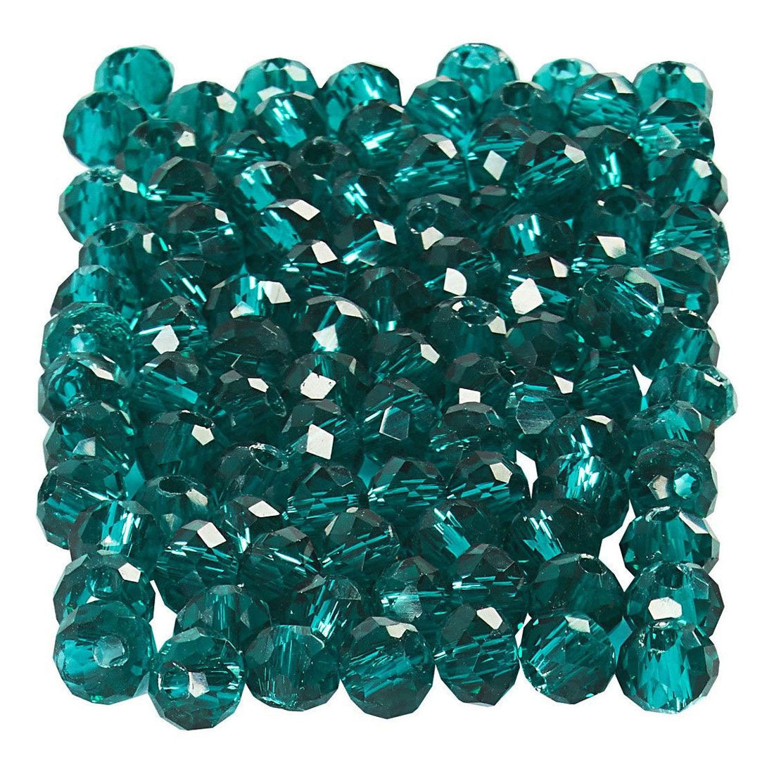 Creativ Company Facet Beads Emerald Green, 100e.