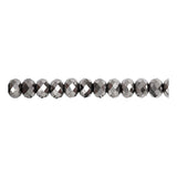 Creativ company facet kralen metallic grijs, 100st.