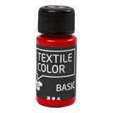 Creativ Company Textile Color Semi-Covering Textile Paint Red, 50ml