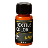 Creativ company textile color dekkende textielverf - neon oranje, 50ml