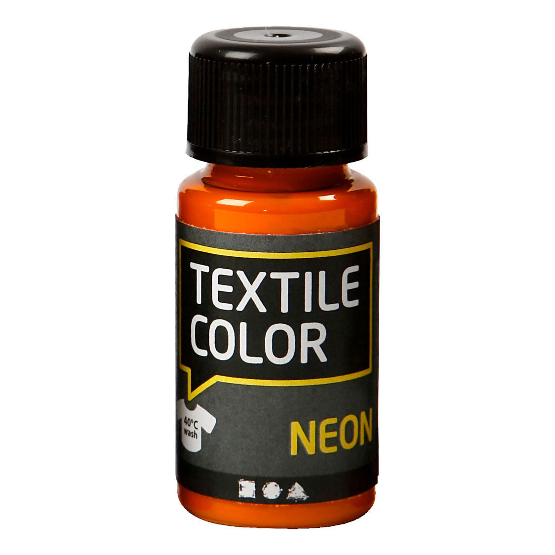 Creativ Company Textil Color que cubre la pintura textil neón oranje, 50 ml