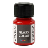 Creativ Company Glass Farbe Transparent Farbe rot, 30 ml