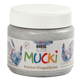 Creativ Company Mucki Finger Paint Silver Metallic, 150 ml