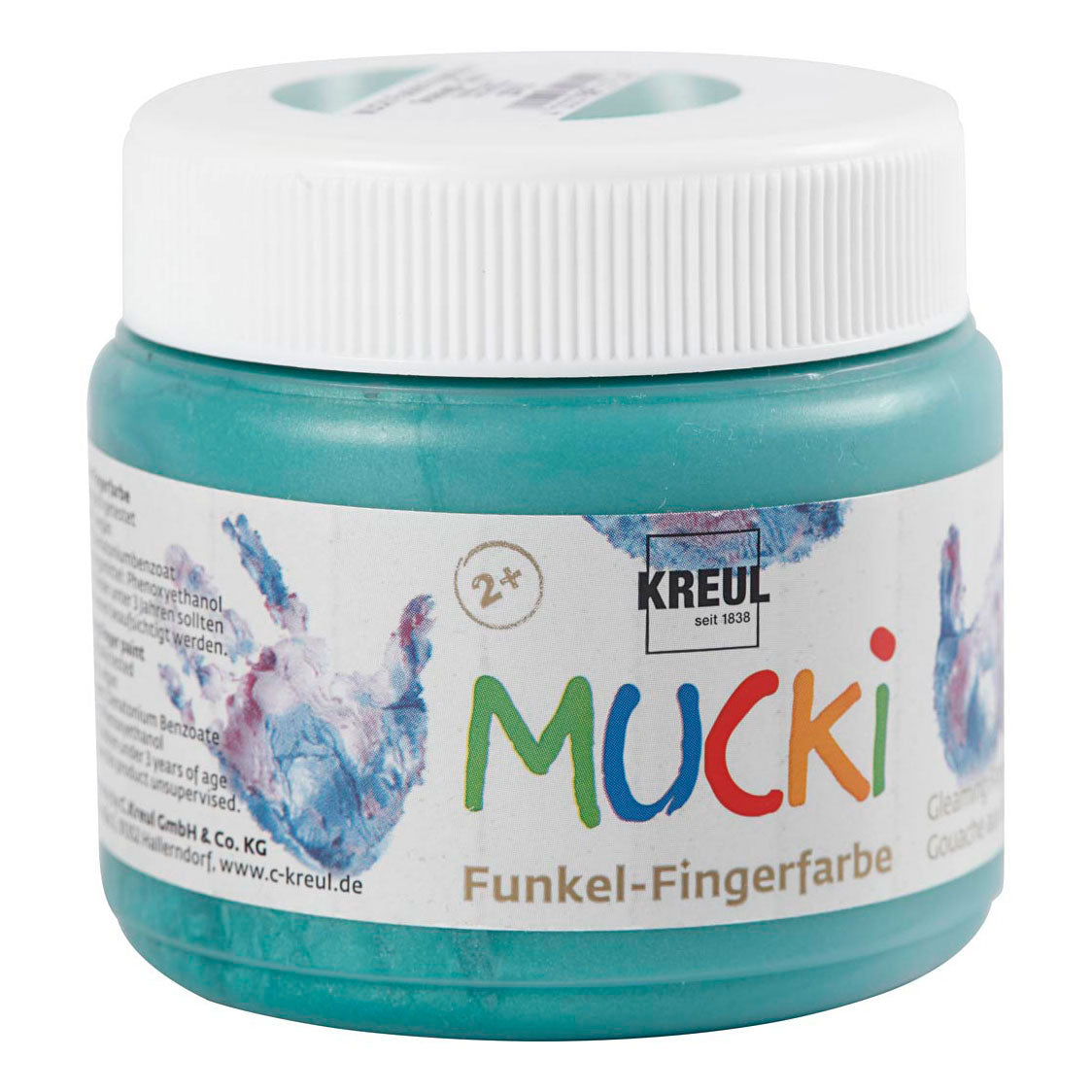 Creativ Company Mucki Finger Paint Green Metallic, 150 ml