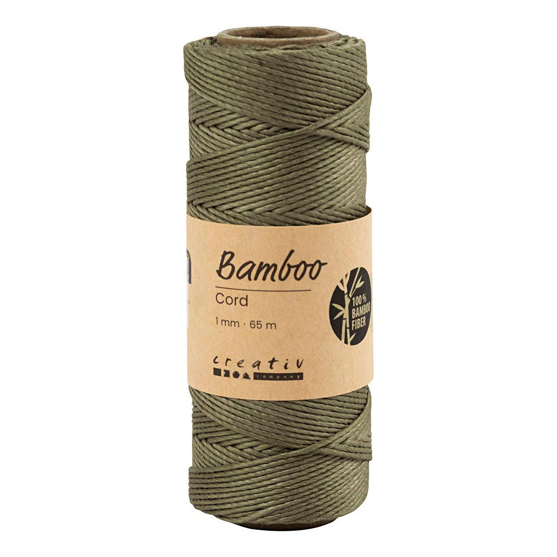 Creativ Company Bamboekoord Olive Bruin, 65m