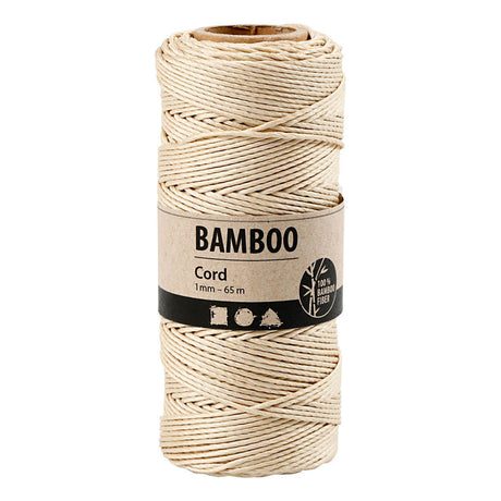 Creativ company bamboekoord 1 mm off-white 65 m