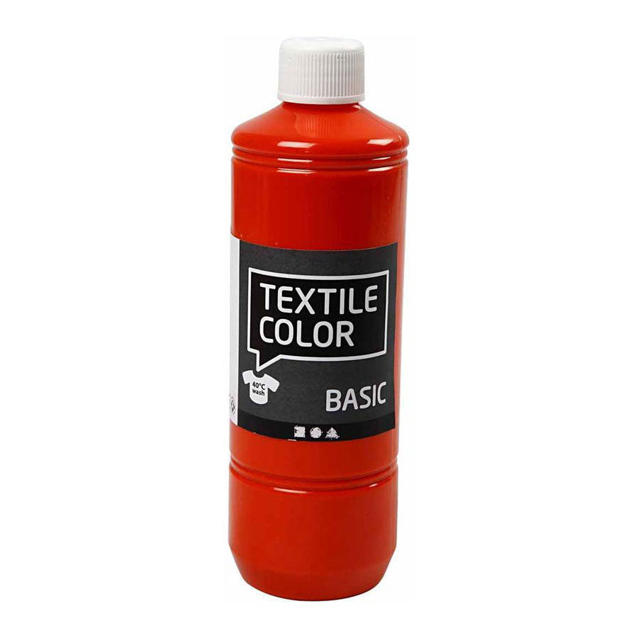 Creativ Company Textile Couleur semi-couverture de peinture textile orange, 500 ml