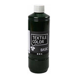 Creativ Company Textile Faarf Semi-Ofdeckung Textil Faarf Olive gréng, 500ml