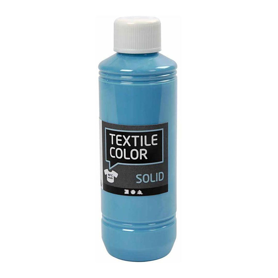 Creativ Company Textil Color que cubre pintura textil Turquesa azul, 250 ml