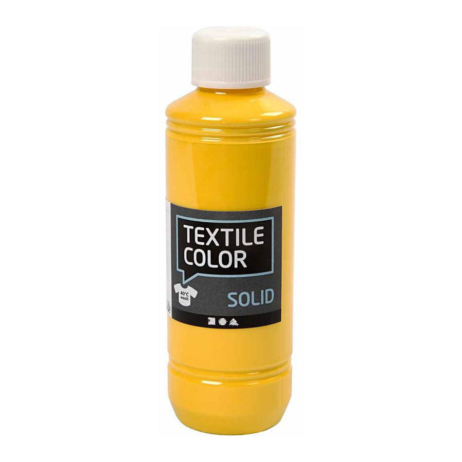 Creativ Company Couleur textile couvrant la peinture textile jaune, 250 ml