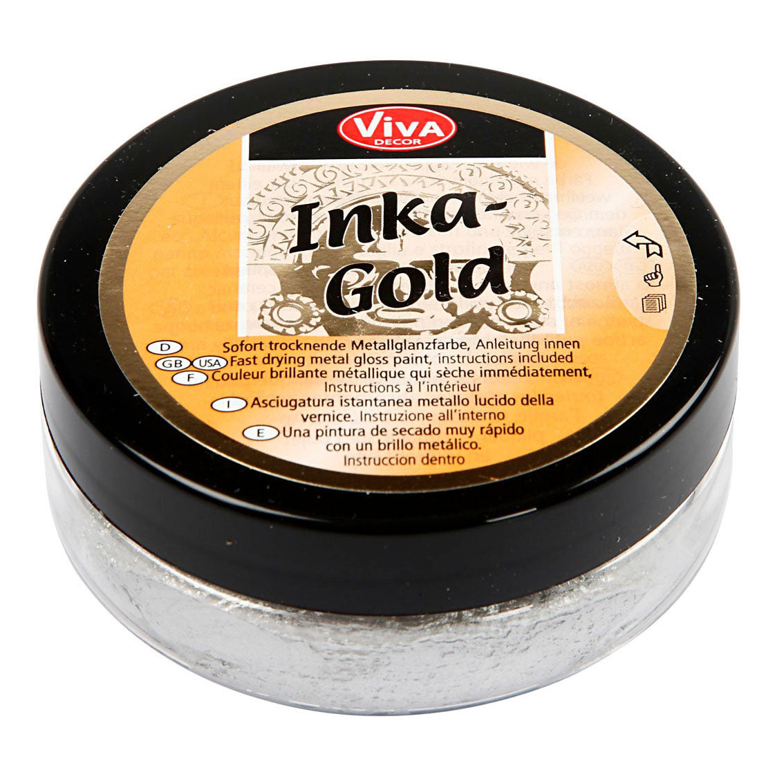 Kreativfirma Inka-Gold Glosswax Silver, 50 ml