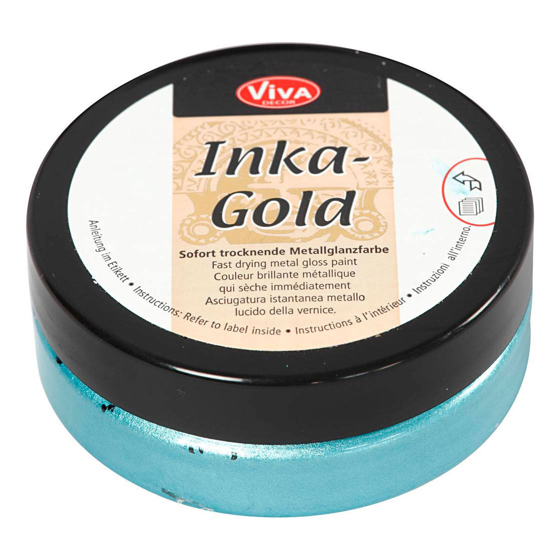 Creativ Company Inka-Gold Glosswax Turquoise, 50 ml