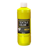 Creativ company textile color semi-dekkende textielverf - neon geel, 500ml