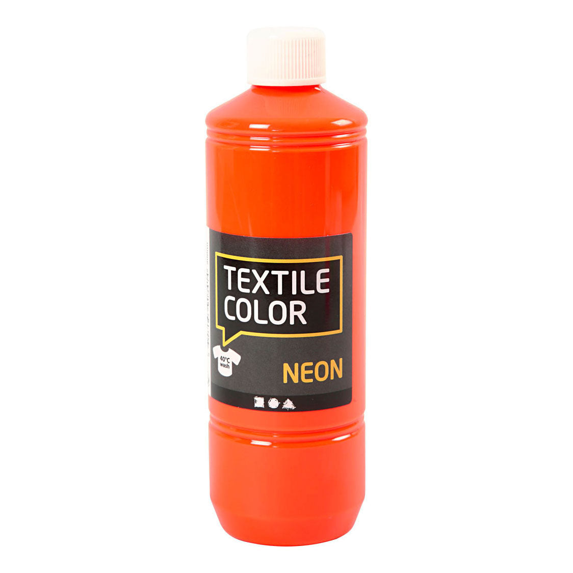 Creativ Company Textile Couleur semi-couverture de peinture textile néon oranje, 500 ml