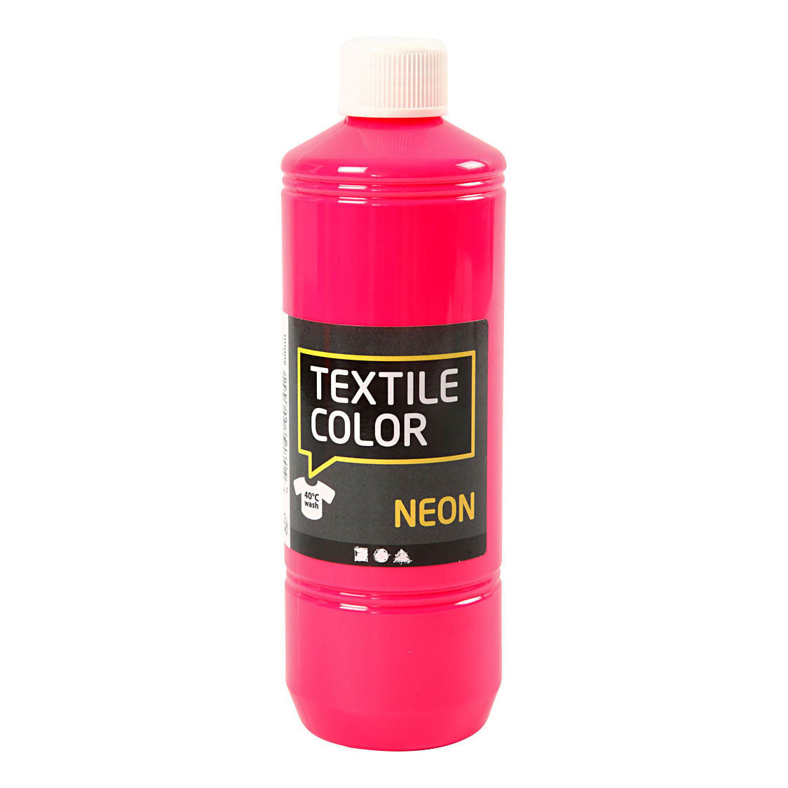 Creativ Company Textile Couleur semi-couverture de peinture textile néon rose, 500 ml