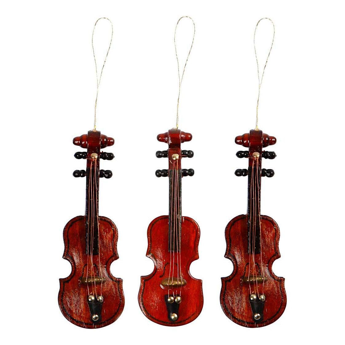 Creativ Company Pendant Wood Violin Small, 12st.