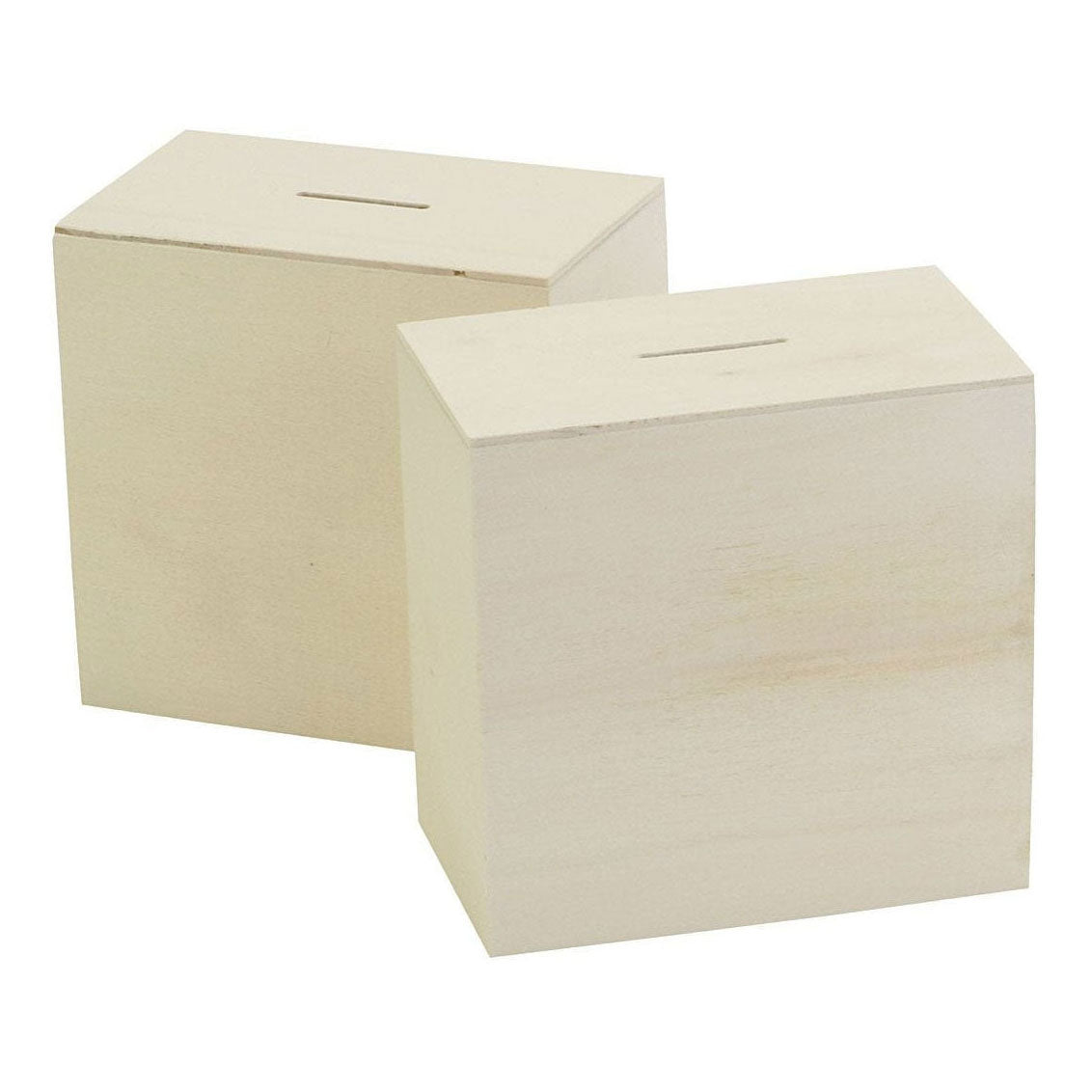 Creativ Company Wood Piggy Bank, 10x10x6cm, 10st.