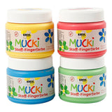 Creativ Company Muck Finger Paint Blue Green Red Yellow, 4x150 ml