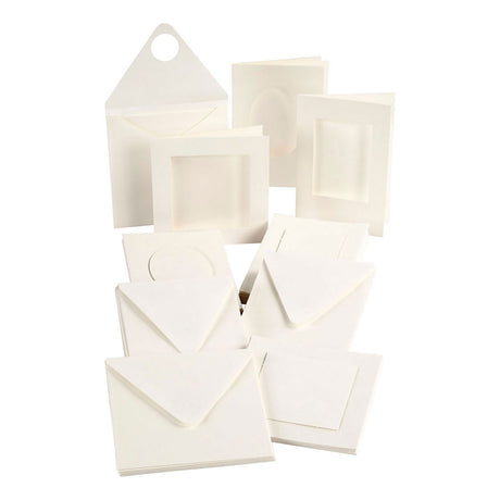 Creativ company https: www.cchobby.nl passepartout-kaarten-afmeting-kaart-10-5x15-12-5x12-5-cm-inhoud-kan-varieren-off-white-50-set-1-doos